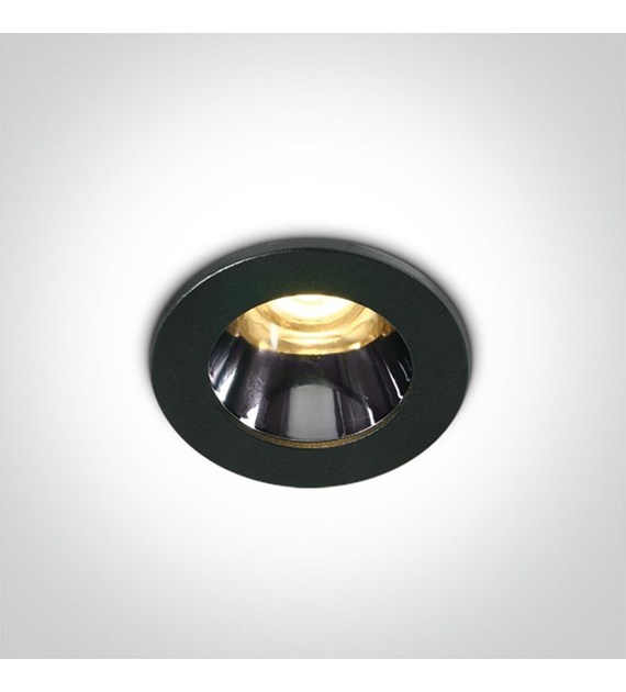 10103H/B/W Wpust czarny LED 3W 3K IP20 38deg 230V