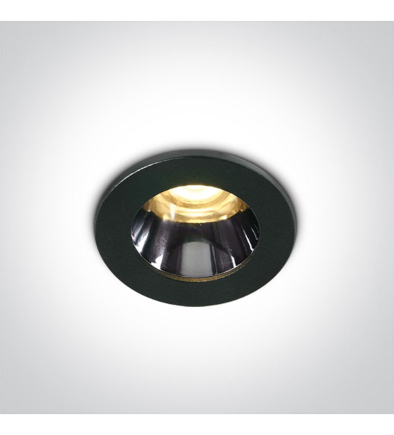 10103H/B/W Wpust czarny LED 3W 3K IP20 38deg 230V