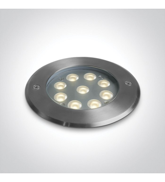 69076C/W Wpust dogruntowy LED 9W 3000K stalowy