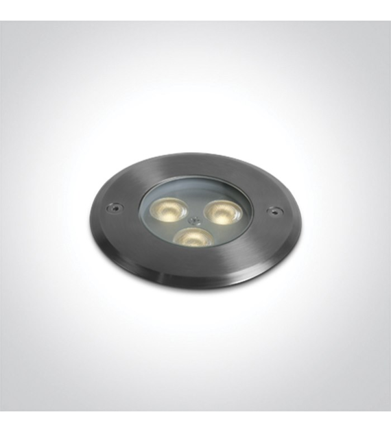69076A/W Wpust dogruntowy LED 3W 3000K stalowy