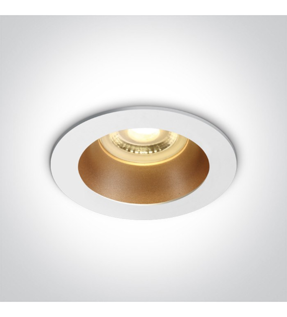 10105M/W/BS Wpust Kanawi biało-złoty GU10 10W IP20