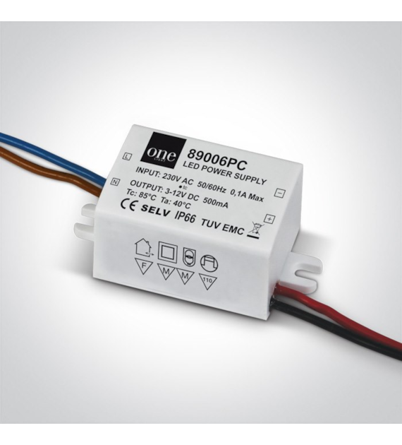 89006PC Zasilacz LED 500mA 1,5-6W One Light