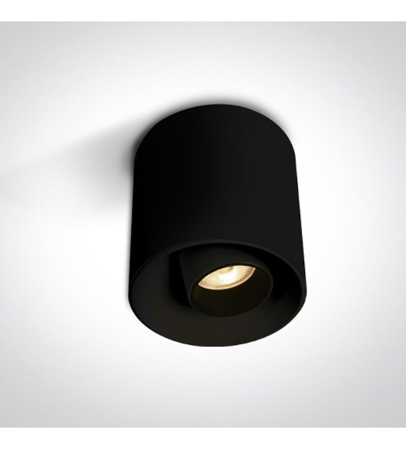 12108T/B/WLampa sufitowa czarna LED 8W 3000K IP20