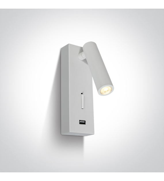 65746A/W/W biała przyłóżkowa oprawa COB LED 3000K