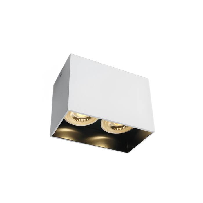 12205NA/W biała oprawa sufitowa z czarnym odbłyśni