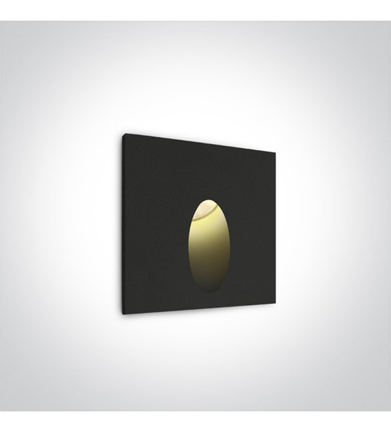 68032/B/W Wpust w ścianę czarny 3W 3000K IP54