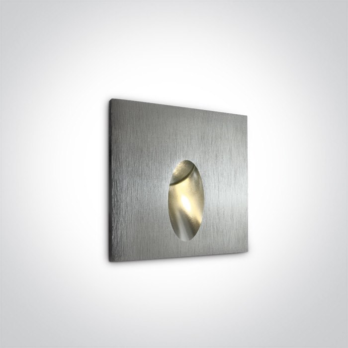 68032/AL/W aluminiowy wpust ścienny 3000K LED 3W I