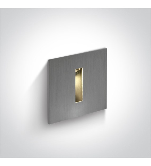 68004/AL/W  aluminiowy wpust ścienny LED 3000K 3W