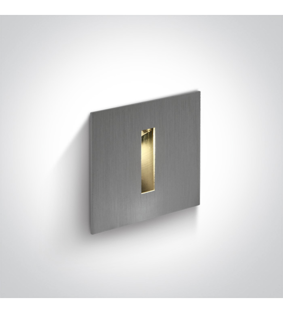 68004/AL/W  aluminiowy wpust ścienny LED 3000K 3W