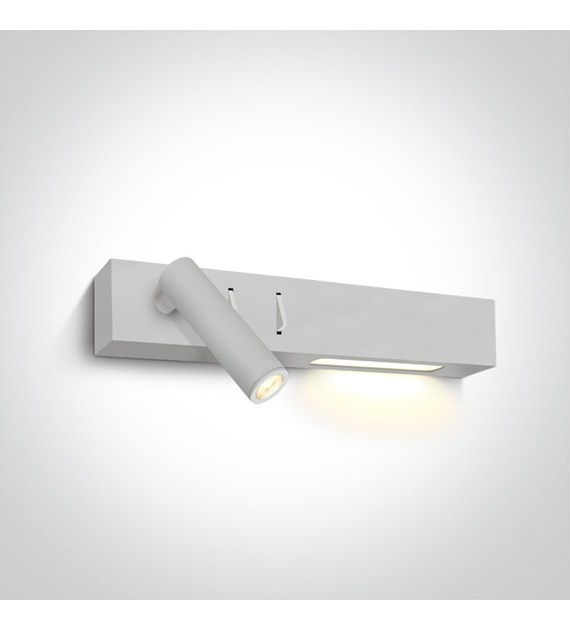 65146/W/W Kinkiet Agnes biały LED 3000K 3W+6W