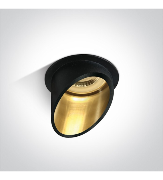 10105E1/B/GL czarny wpust ze złotym odbłyśnikiem i