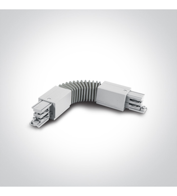 41024A/W Łącznik ruchomy biały do szyn kwadrat