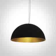 63022A/B/BS Lampa wisząca czarny/mosiądz  1xE27