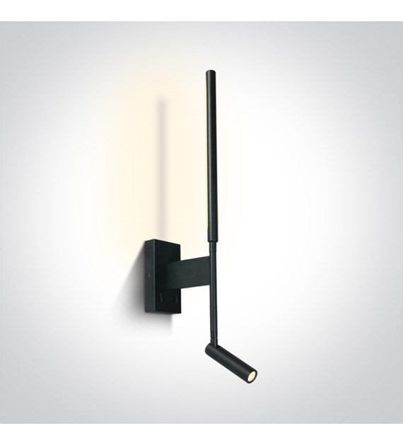 65144/B/W Czarny kinkiet Ines 3W+6W 3000K