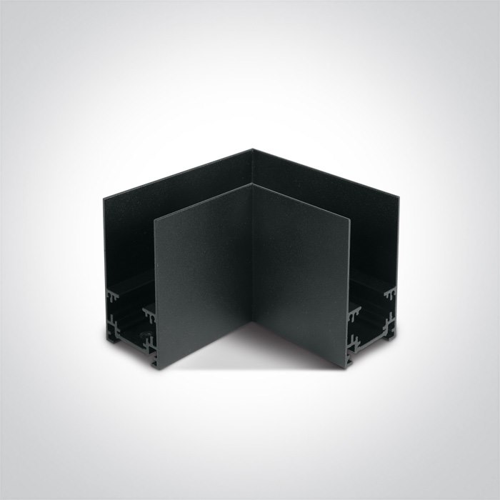 42012A/B czarny łącznik  L  do  szyny magnet. MAXI