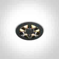 10106X/B/W Wpust czarny LED 3K 6W IP20 One Light