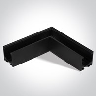 42012AA/B czarny łącznik L do szyny magnet. MINI