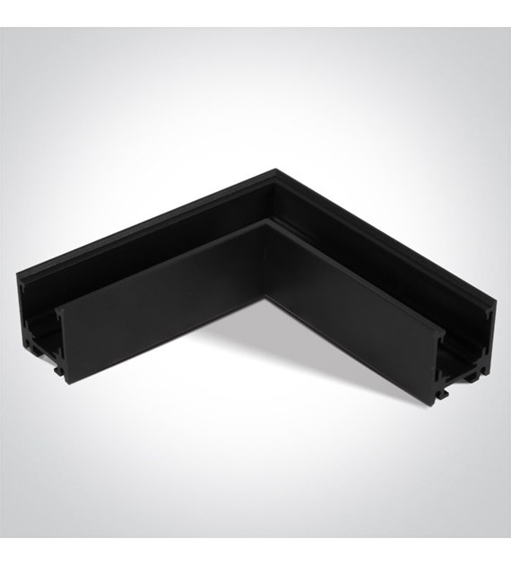 42012AA/B czarny łącznik L do szyny magnet. MINI