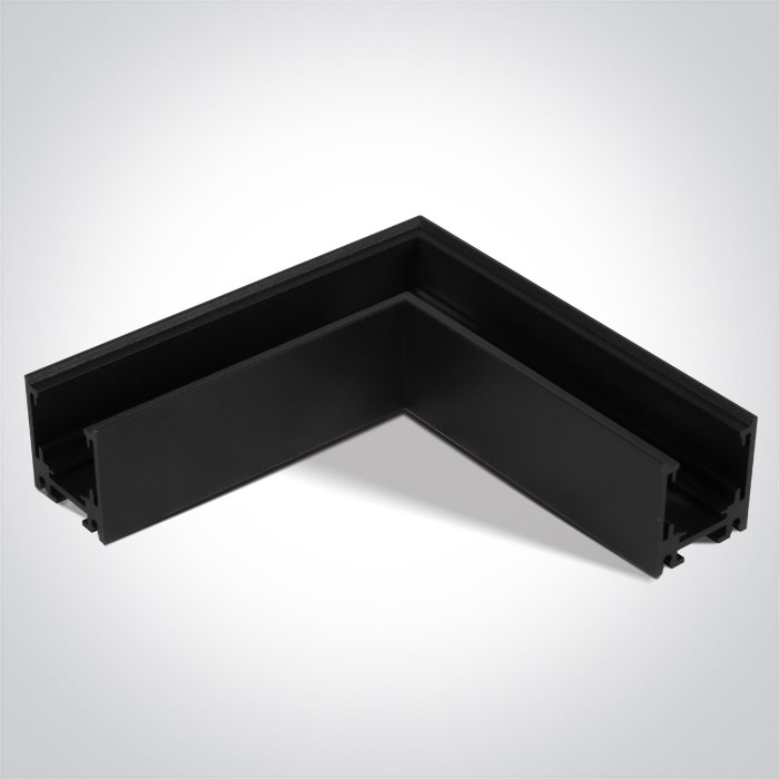 42012AA/B czarny łącznik L do szyny magnet. MINI