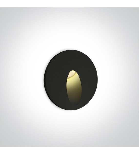 68030/B/W czarny wpust ścienny LED 3000K 3W IP54;