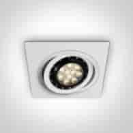 51110AB/W biały wpuszczany downlight z oprawką G53