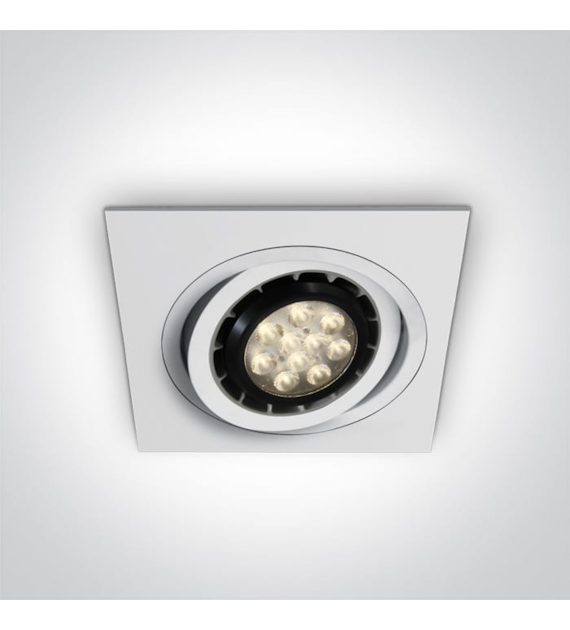 51110AB/W biały wpuszczany downlight z oprawką G53
