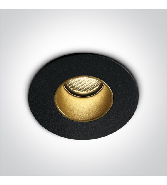 10102H/B/W wpust COB LED czarny IP65 3000K 2W dark