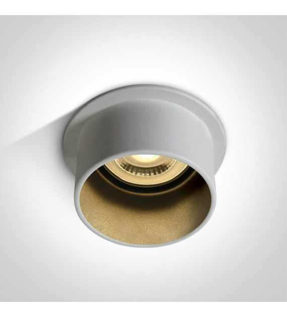 10105D9/W/B biały wpust z czarnym odbłyśnikiem i o