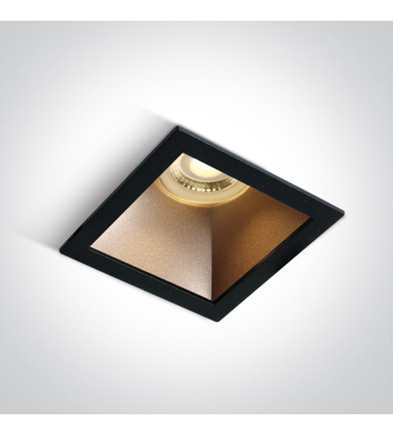 50105M/B/BS czarny wpust z mosiężnym odbłyśnikiem