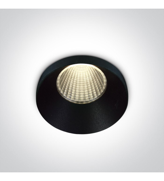 10112HA/B/W czarny wpust LED 12W 3000K IP20 dark l